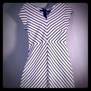 Hatley dress with black and white stripes